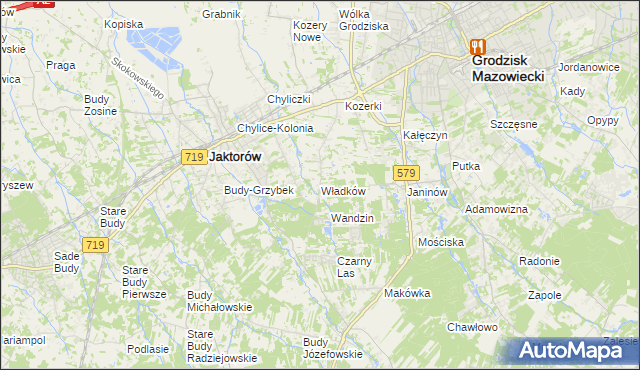 mapa Władków, Władków na mapie Targeo