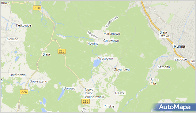 mapa Wyspowo, Wyspowo na mapie Targeo
