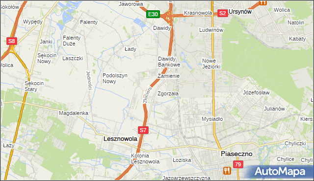 mapa Zgorzała, Zgorzała na mapie Targeo
