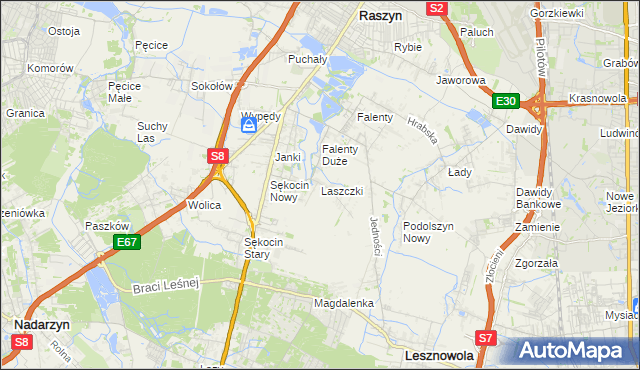 mapa Laszczki, Laszczki na mapie Targeo