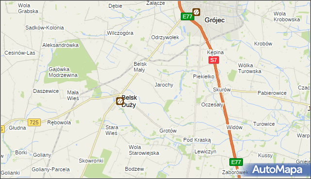 mapa Anielin gmina Belsk Duży, Anielin gmina Belsk Duży na mapie Targeo