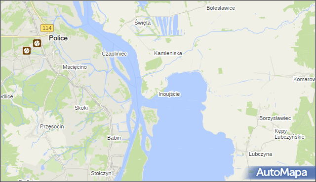 mapa Inoujście, Inoujście na mapie Targeo