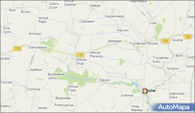 mapa Łaszczyn gmina Błędów, Łaszczyn gmina Błędów na mapie Targeo