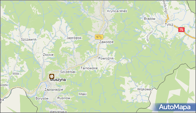 mapa Powroźnik, Powroźnik na mapie Targeo