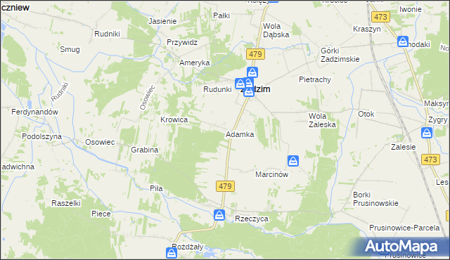 mapa Adamka, Adamka na mapie Targeo