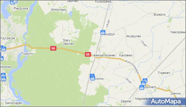 mapa Aleksandrowiec, Aleksandrowiec na mapie Targeo