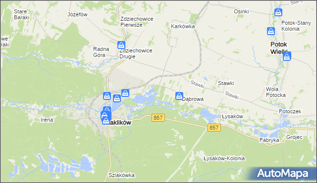 mapa Antoniówka gmina Zaklików, Antoniówka gmina Zaklików na mapie Targeo