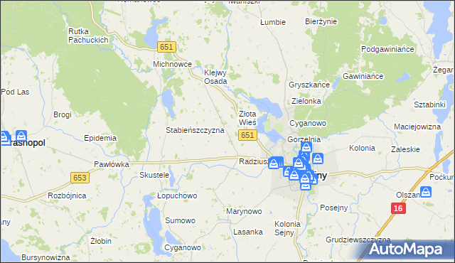 mapa Babańce, Babańce na mapie Targeo