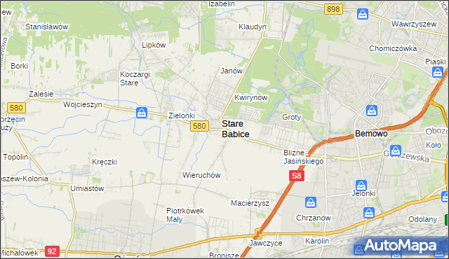 mapa Babice Nowe, Babice Nowe na mapie Targeo