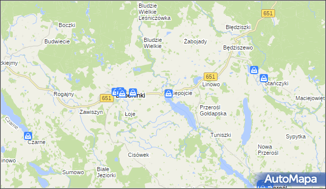 mapa Barcie gmina Dubeninki, Barcie gmina Dubeninki na mapie Targeo