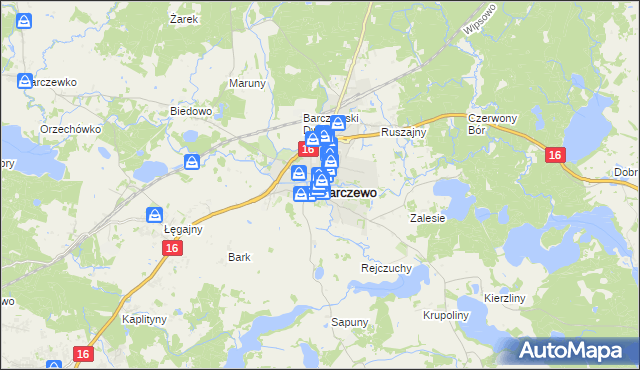 mapa Barczewo, Barczewo na mapie Targeo