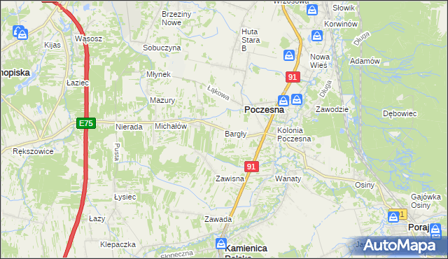 mapa Bargły, Bargły na mapie Targeo