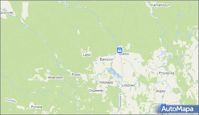 mapa Barkocin, Barkocin na mapie Targeo