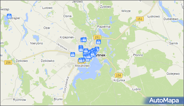 mapa Barlinek, Barlinek na mapie Targeo
