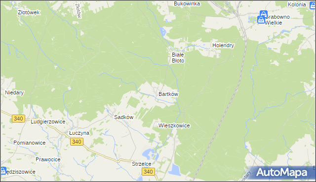 mapa Bartków gmina Dobroszyce, Bartków gmina Dobroszyce na mapie Targeo