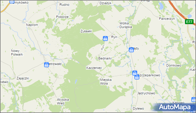 mapa Bednarki, Bednarki na mapie Targeo