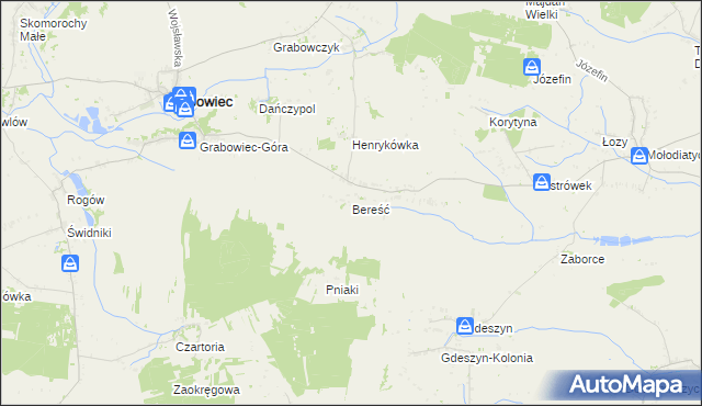 mapa Bereść, Bereść na mapie Targeo