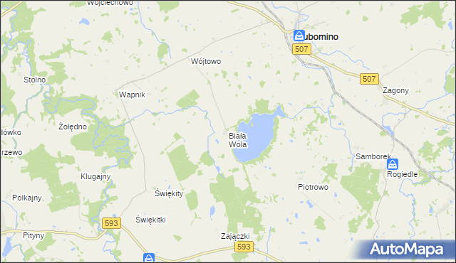 mapa Biała Wola, Biała Wola na mapie Targeo