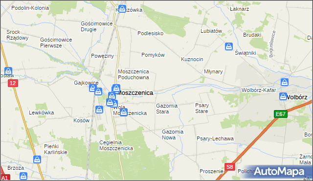 mapa Białkowice, Białkowice na mapie Targeo