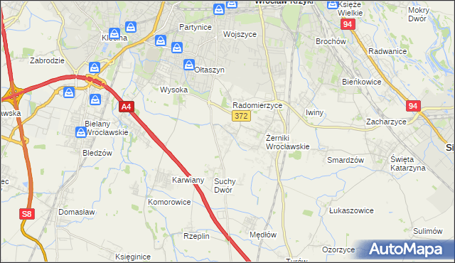 mapa Biestrzyków, Biestrzyków na mapie Targeo