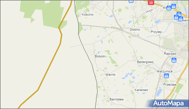 mapa Bobolin gmina Kołbaskowo, Bobolin gmina Kołbaskowo na mapie Targeo