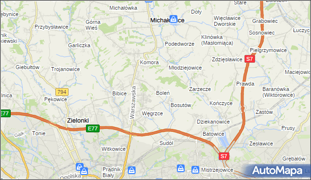 mapa Boleń, Boleń na mapie Targeo