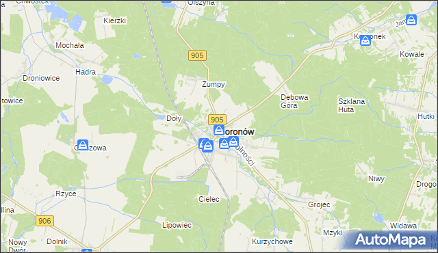 mapa Boronów, Boronów na mapie Targeo