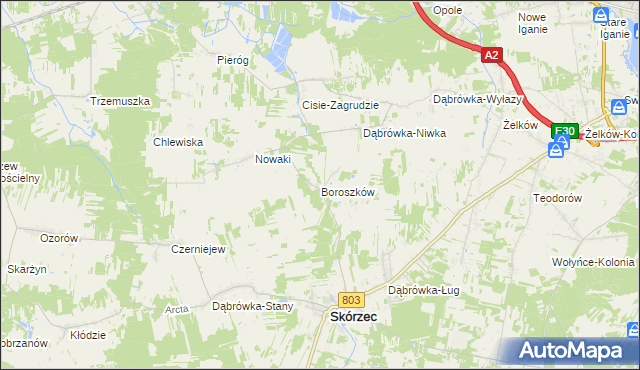mapa Boroszków, Boroszków na mapie Targeo
