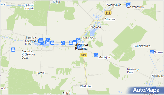 mapa Boruń, Boruń na mapie Targeo