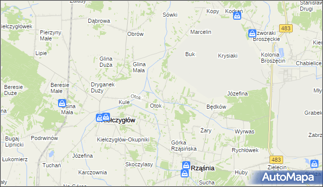 mapa Brutus, Brutus na mapie Targeo