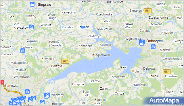 mapa Brzączowice, Brzączowice na mapie Targeo