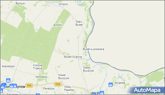 mapa Bubel-Łukowiska, Bubel-Łukowiska na mapie Targeo