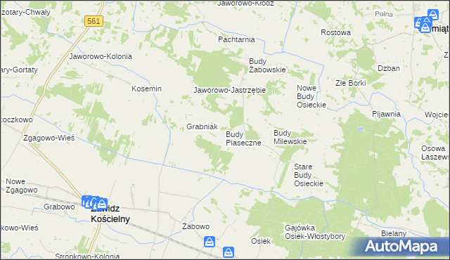 mapa Budy Piaseczne, Budy Piaseczne na mapie Targeo