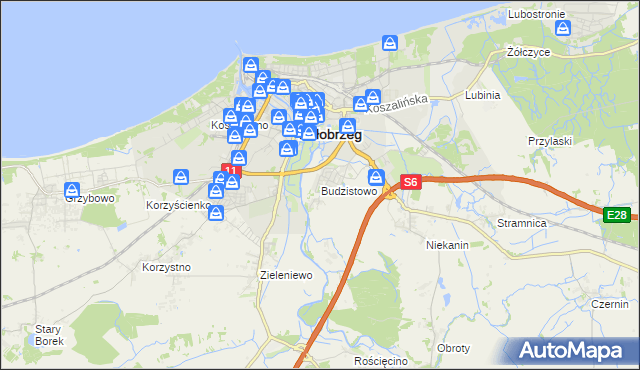 mapa Budzistowo, Budzistowo na mapie Targeo