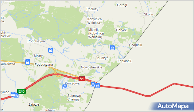 mapa Budzyń gmina Radymno, Budzyń gmina Radymno na mapie Targeo