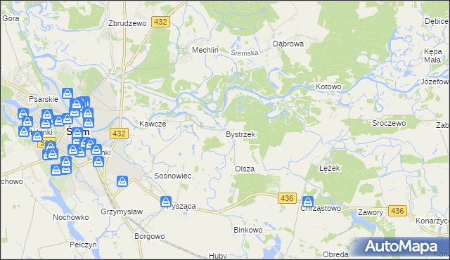 mapa Bystrzek, Bystrzek na mapie Targeo