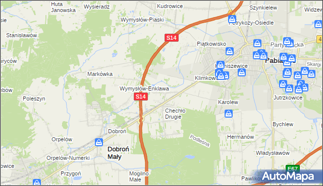 mapa Chechło Pierwsze, Chechło Pierwsze na mapie Targeo