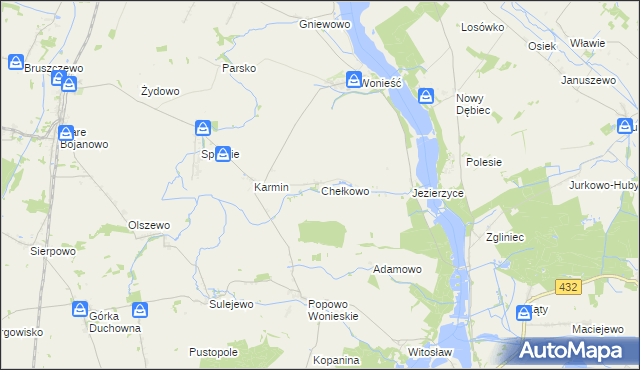 mapa Chełkowo, Chełkowo na mapie Targeo
