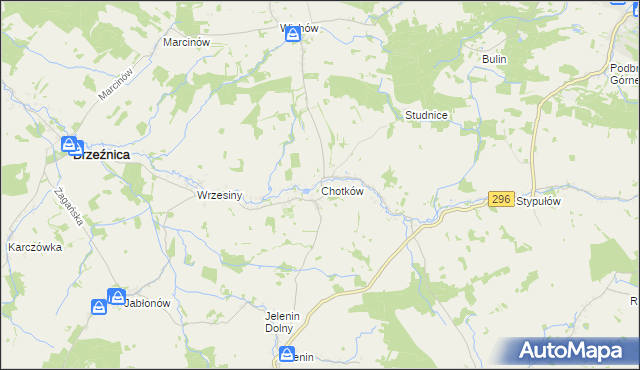 mapa Chotków, Chotków na mapie Targeo