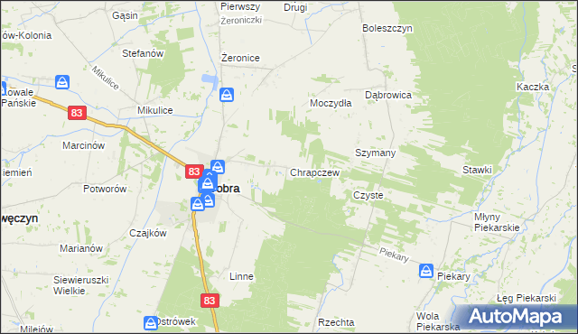 mapa Chrapczew, Chrapczew na mapie Targeo