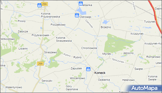 mapa Chromowola, Chromowola na mapie Targeo