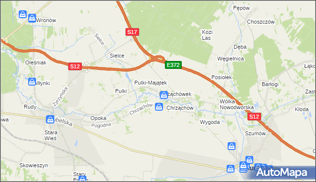 mapa Chrząchówek, Chrząchówek na mapie Targeo