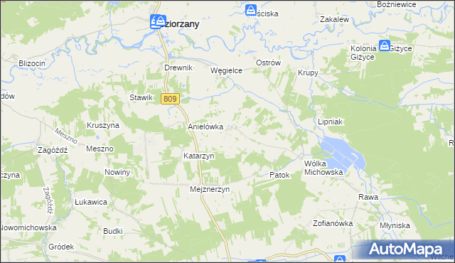 mapa Chudowola gmina Michów, Chudowola gmina Michów na mapie Targeo