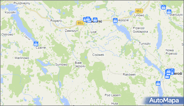 mapa Cisówek gmina Dubeninki, Cisówek gmina Dubeninki na mapie Targeo