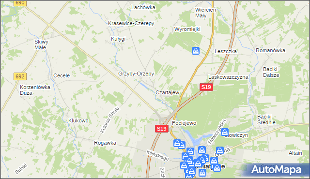 mapa Czartajew, Czartajew na mapie Targeo