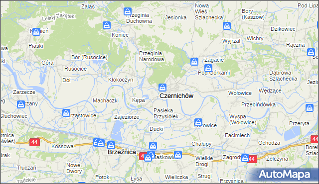 mapa Czernichów powiat krakowski, Czernichów powiat krakowski na mapie Targeo