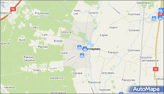 mapa Czerniejewo, Czerniejewo na mapie Targeo
