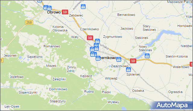 mapa Czernikowo, Czernikowo na mapie Targeo