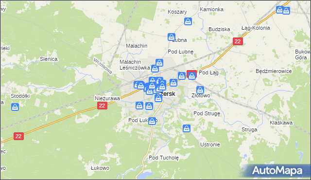 mapa Czersk powiat chojnicki, Czersk powiat chojnicki na mapie Targeo