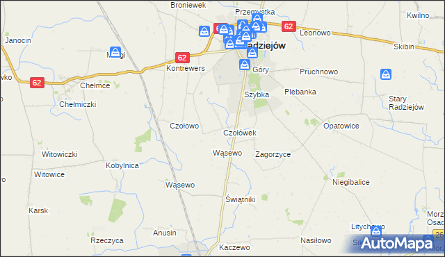 mapa Czołówek, Czołówek na mapie Targeo